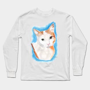 White and Ginger Cat Long Sleeve T-Shirt